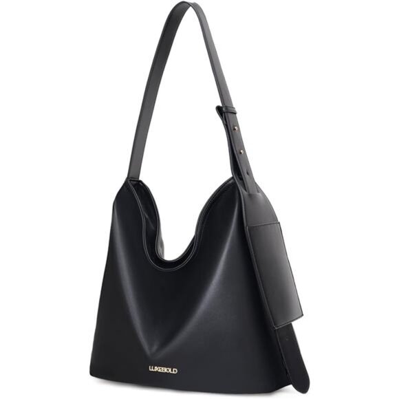 Women Shoulder Handbags with Small Pocket Black - Picture 4 of 5